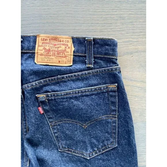 Vintage Levi's 505 Made In USA 35 X 29 Dark‎ Wash